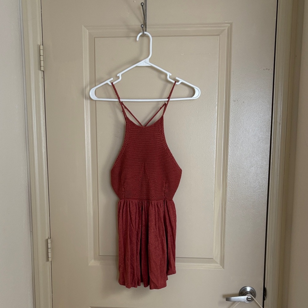 Free People Red Halter Top